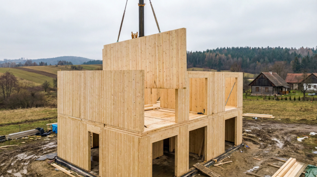 drewno CLT dom budowa