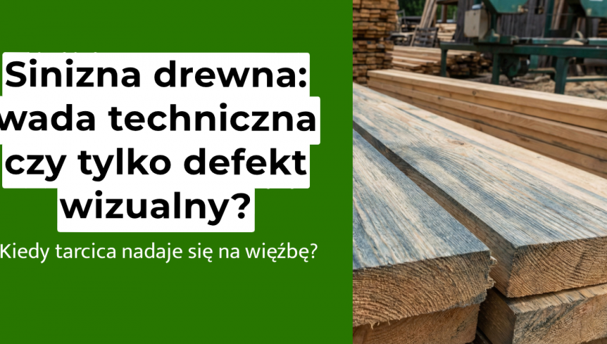 Sinizna drewna to wada techniczna czy tylko defekt wizualny? Kiedy tarcica nadaje się na więźbę?