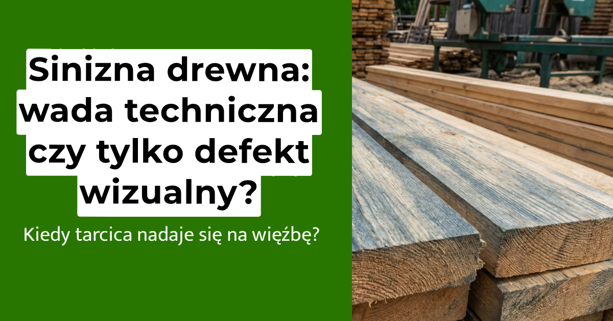 Sinizna drewna to wada techniczna czy tylko defekt wizualny? Kiedy tarcica nadaje się na więźbę?