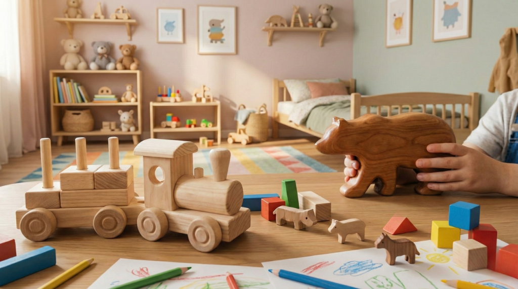 drewniane zabawki